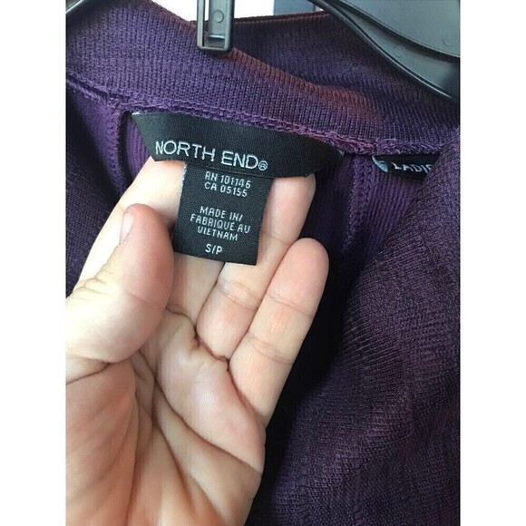 North End Jogger jacket fitted deep purple size small - Picture 3 of 6